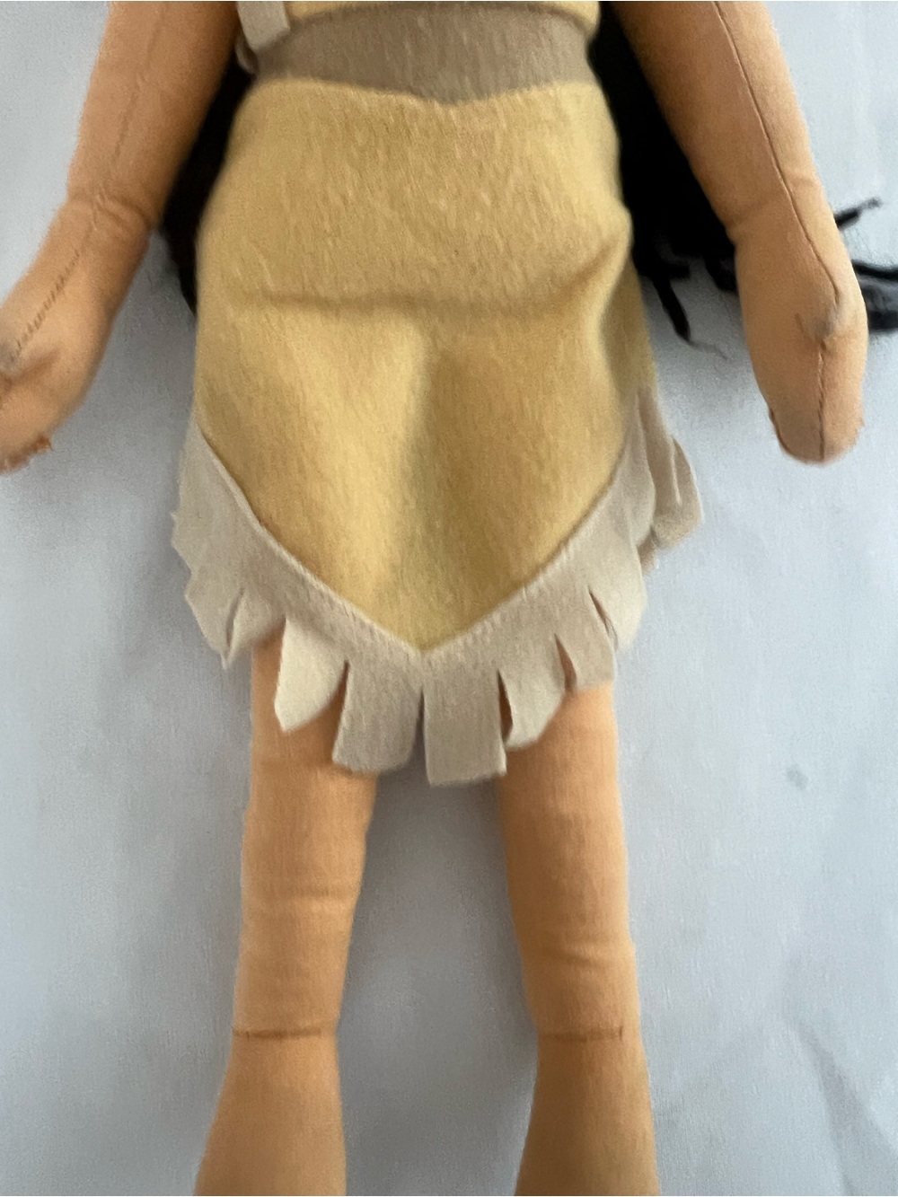 Vintage Disney pocahontas Kids Plush Doll - Tan Dress, Blue Necklace - Picture 4 of 10